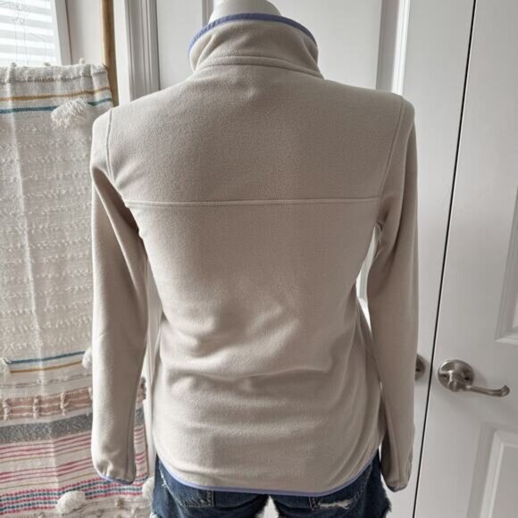 Patagonia Micro D Snap-T Cream Long Sleeve Fleece Pullover Women’s Size Medium - Picture 4 of 10